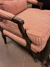 Load image into Gallery viewer, Striped Bergere Chair &amp; Ottoman from Sam Moore Furniture for La-Z-Boy
