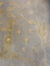 Load image into Gallery viewer, Grey and Beige Oushak Style Wool Blend Area Rug
