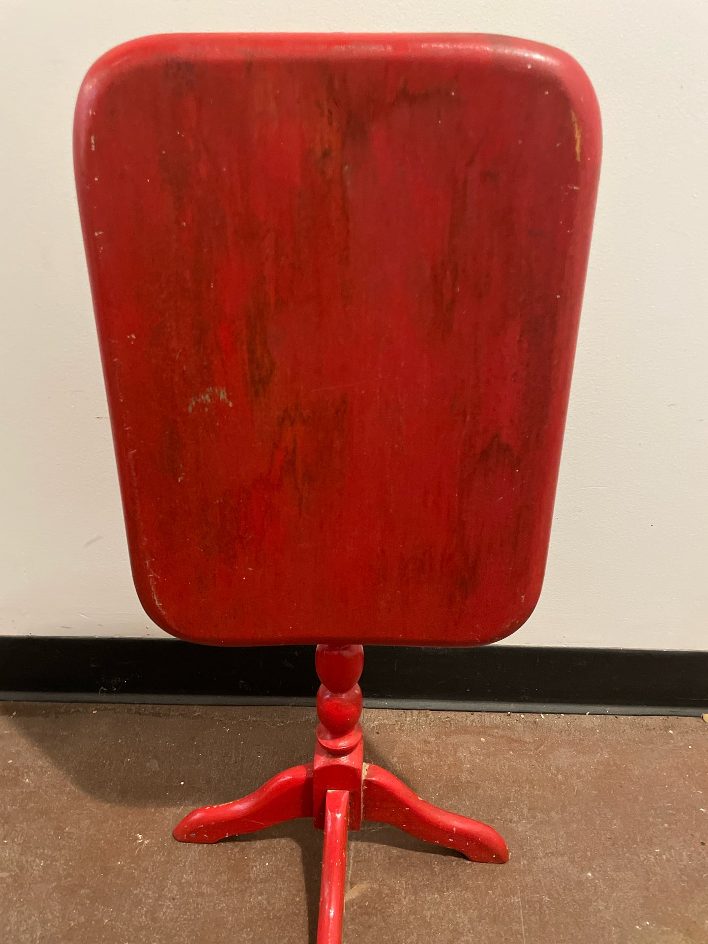 Red Painted Flip Table