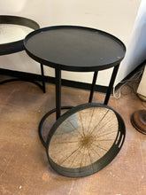 Load image into Gallery viewer, Round, Metal Nesting Tables with Removable Mirrored  Tray Tops from Arhaus
