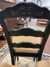 Load image into Gallery viewer, Set of 3 Black Ladder Back Bar Stools
