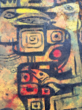 Load image into Gallery viewer, Original Oil Expressionist Painting of  Figures and Geometric Shapes
