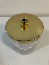 Load image into Gallery viewer, Gold Scalloped Lid, Glass Jar with Acrylic Cubes from Spritz
