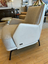 Load image into Gallery viewer, Upholstered  Arm Chair with Leather Back from Nicoline Italia
