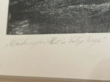 Load image into Gallery viewer, Framed Etching &quot;Washington Post Valley Forge&quot;  by Wincenty Gawron
