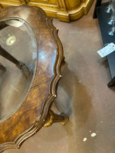 Load image into Gallery viewer, Pair Of Vintage Wood And Glass Top End Table
