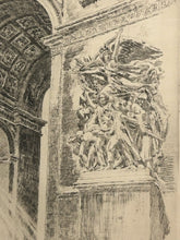 Load image into Gallery viewer, Framed Copper Engraving "La Tombe du Soldat Inconnu," signed &amp; stamped
