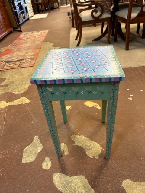 Small Floral Painted Table
