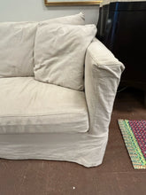 Load image into Gallery viewer, Slip Covered Queen Size Sleeper Sofa from Crate &amp; Barrel

