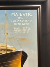 Load image into Gallery viewer, Framed Acrylic &quot;White Star Line, The Majestic&quot;
