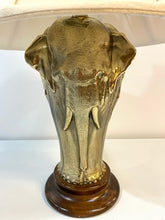 Load image into Gallery viewer, Mid-Century Brass 3 Sided Elephant Lamp from Tyndale of Chicago
