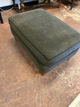 Load image into Gallery viewer, Brown/Black Ottoman with Wood Legs
