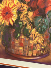 Load image into Gallery viewer, Original Giclee of Colorful Flowers in Basket by Susan Willis, signed &amp; numbered
