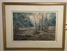 Load image into Gallery viewer, Gold  Framed Forest Scene by Michael Schofield, signed &amp; numbered
