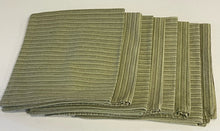 Load image into Gallery viewer, Six Green Striped Dinner Napkins
