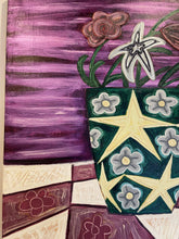 Load image into Gallery viewer, Canvas Print of  Flowers In Vase  by Catan Zaro, signed
