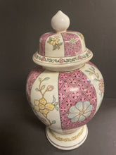 Load image into Gallery viewer, Pink Floral Lidded Ginger Jar
