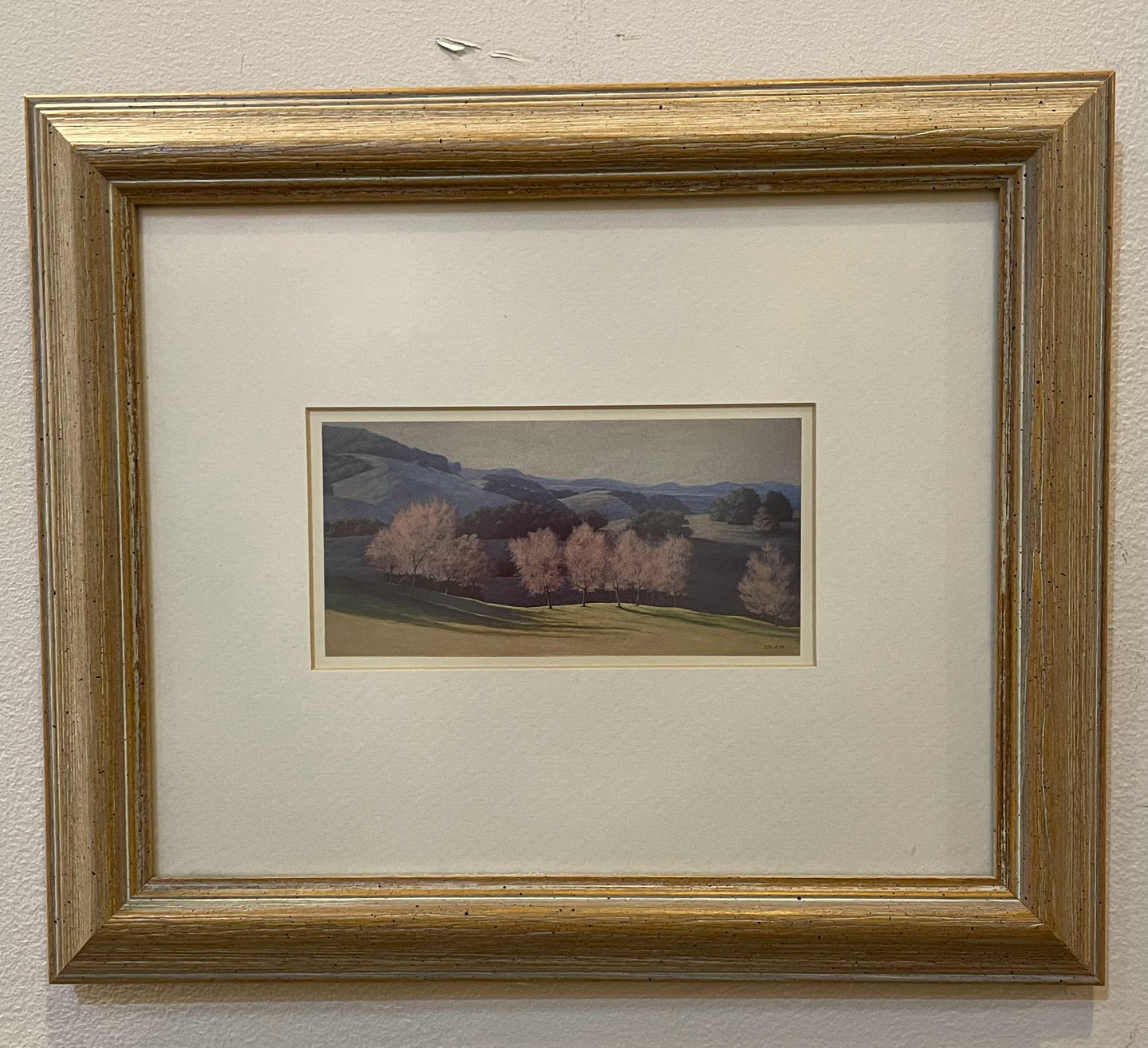 Framed Print of Flowering Trees, signed