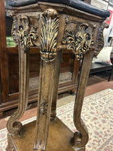 Load image into Gallery viewer, Ornate Regency Style Giltwood &amp; Marble Top Pedestal
