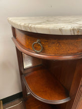 Load image into Gallery viewer, Vintage French Louis XVI Buffet with One Cabinet, Display Shelving &amp; Marble Top
