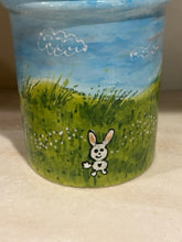 Load image into Gallery viewer, Hand Painted Ceramic "Treats" Jar with  Lid
