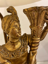 Load image into Gallery viewer, Antique Gilded Moorish Statue Lamp
