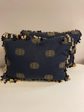 Load image into Gallery viewer, Pair of Down Filled Navy  Pillows

