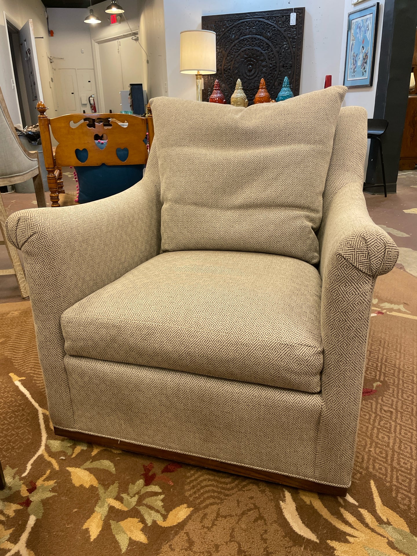 Upholstered Swivel Arm Chair from Hickory Furniture