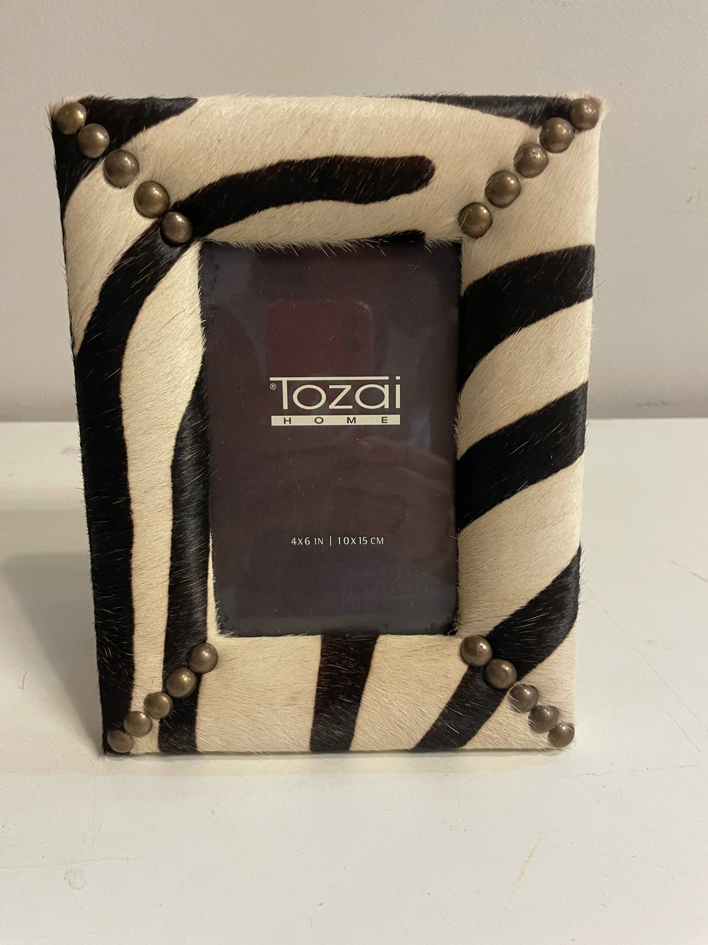 Cowhide Photo Frame for 4x6 Photo from Tozai Home