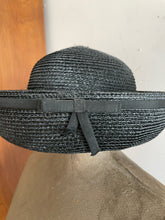 Load image into Gallery viewer, Black Straw Hat, from Christine Original
