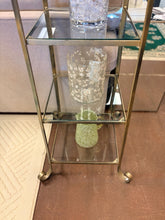 Load image into Gallery viewer, MCM Maison Jansen Style Gold Etagere with Glass Shelves
