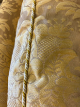 Load image into Gallery viewer, Pair of Gold Damask Club Chairs with Cording from Henredon Furniture
