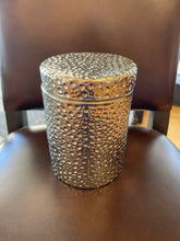 Load image into Gallery viewer, Tall Silver Moonscape Textured  Canister
