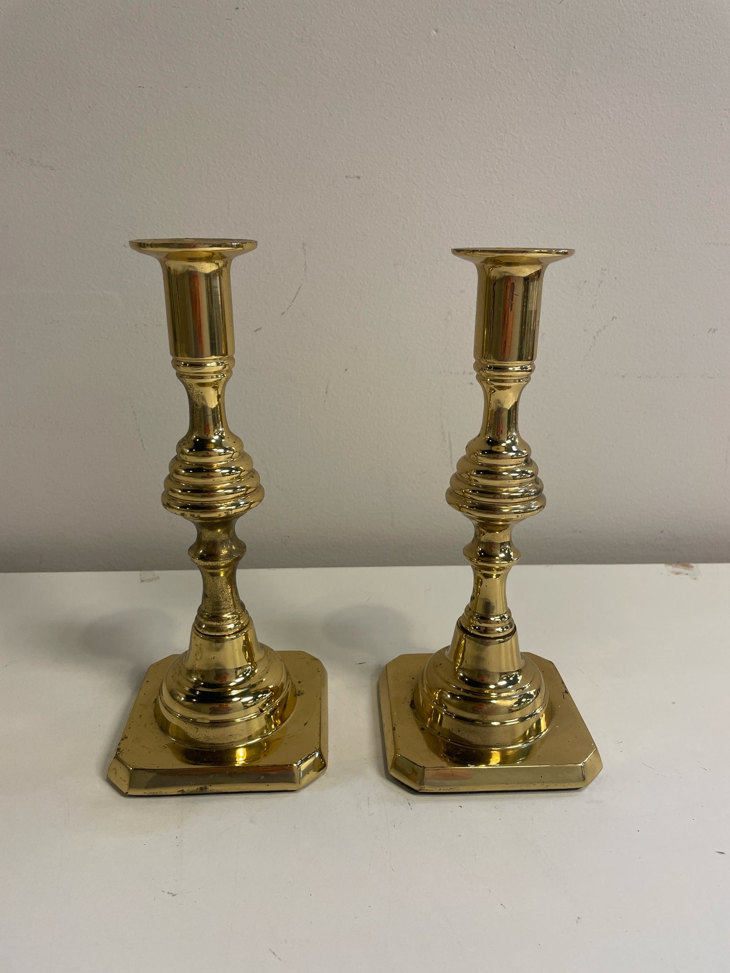 Pair of Vintage Brass Candleholders