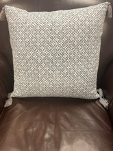 Load image into Gallery viewer, Down Filled Blue &amp; White Trees Pillow
