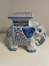 Load image into Gallery viewer, Ceramic Chinoiserie Elephant Plant Stand
