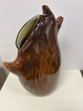 Load image into Gallery viewer, Brown Tortoise Shell Glass Fish Vase
