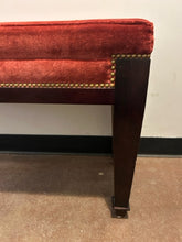 Load image into Gallery viewer, Velvet Upholstered Bench with  Nailhead Trim
