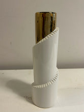 Load image into Gallery viewer, Gold &amp; Ceramic Spiral Vase from Studio 350
