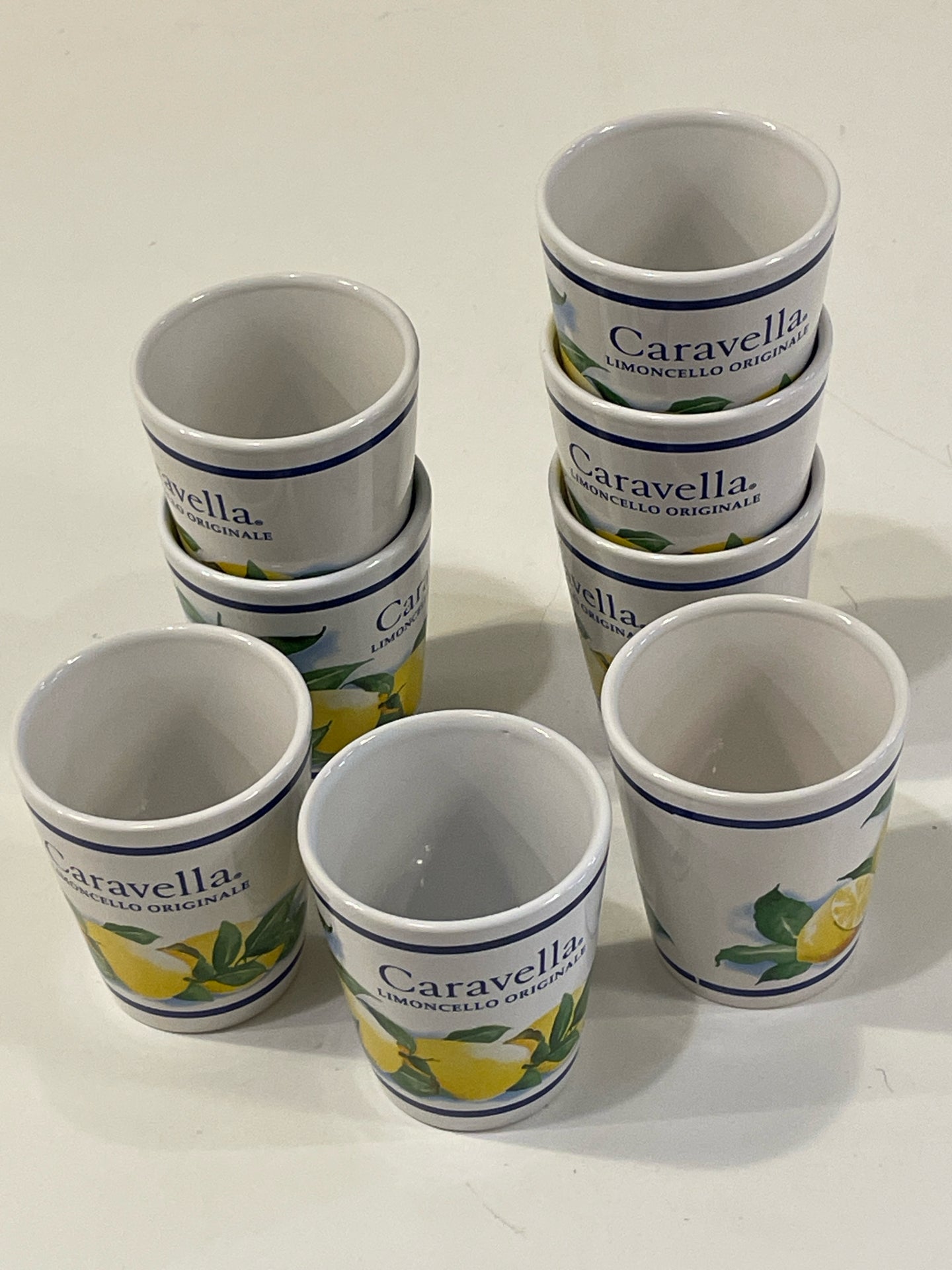 Set of 8 Caravella Limoncello Tasting Glasses