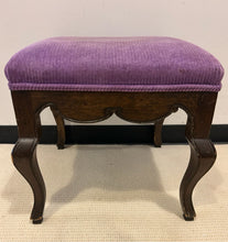 Load image into Gallery viewer, Purple Corduroy Upholstered Stool/Ottoman
