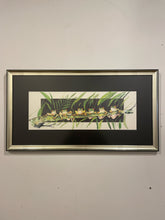 Load image into Gallery viewer, Framed Watercolor of Seven Green Tree Frogs
