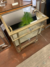 Load image into Gallery viewer, Mirrored One Door Nightstand/Cabinet
