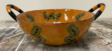 Load image into Gallery viewer, Large Hand Painted Ceramic Bowl with Handles, signed on the bottom Lucia
