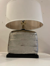 Load image into Gallery viewer, Pair of Silver Textured  Table Lamps
