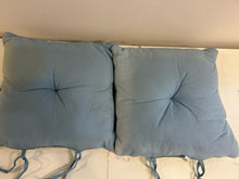 Load image into Gallery viewer, Pair of Blue &amp; White Seat Cushions
