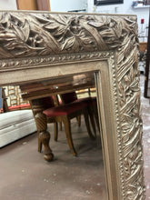 Load image into Gallery viewer, Beveled Mirror in Brushed Silver Decorative Frame
