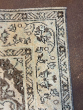 Load image into Gallery viewer, 100% Wool Rug in Cream, Brown &amp; Light Teal made in Turkey
