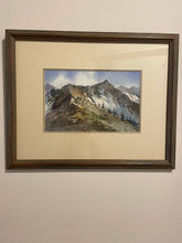 Load image into Gallery viewer, Winter Mountain Scene Watercolor by Richard Van Reyper, signed
