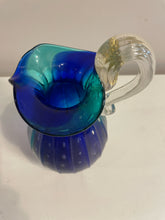 Load image into Gallery viewer, Cobalt &amp; Green Glass Pitcher from Murano Glass
